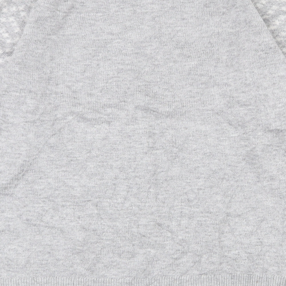 Debenhams Womens Grey Crew Neck  Nylon Pullover Jumper Size 12