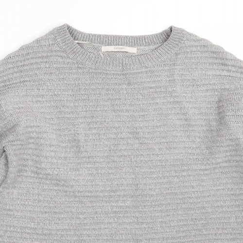 George Womens Grey Round Neck  Cotton Pullover Jumper Size 8