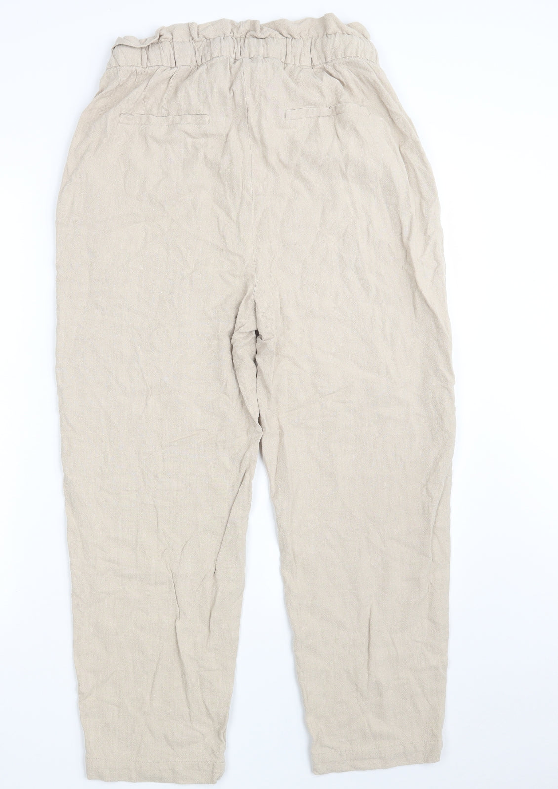 George Womens Beige  Viscose Cropped Trousers Size 14 L24 in Regular
