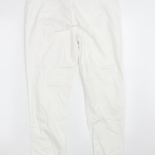 Originals  Womens White  Cotton Straight Jeans Size 10 L28 in Regular Zip