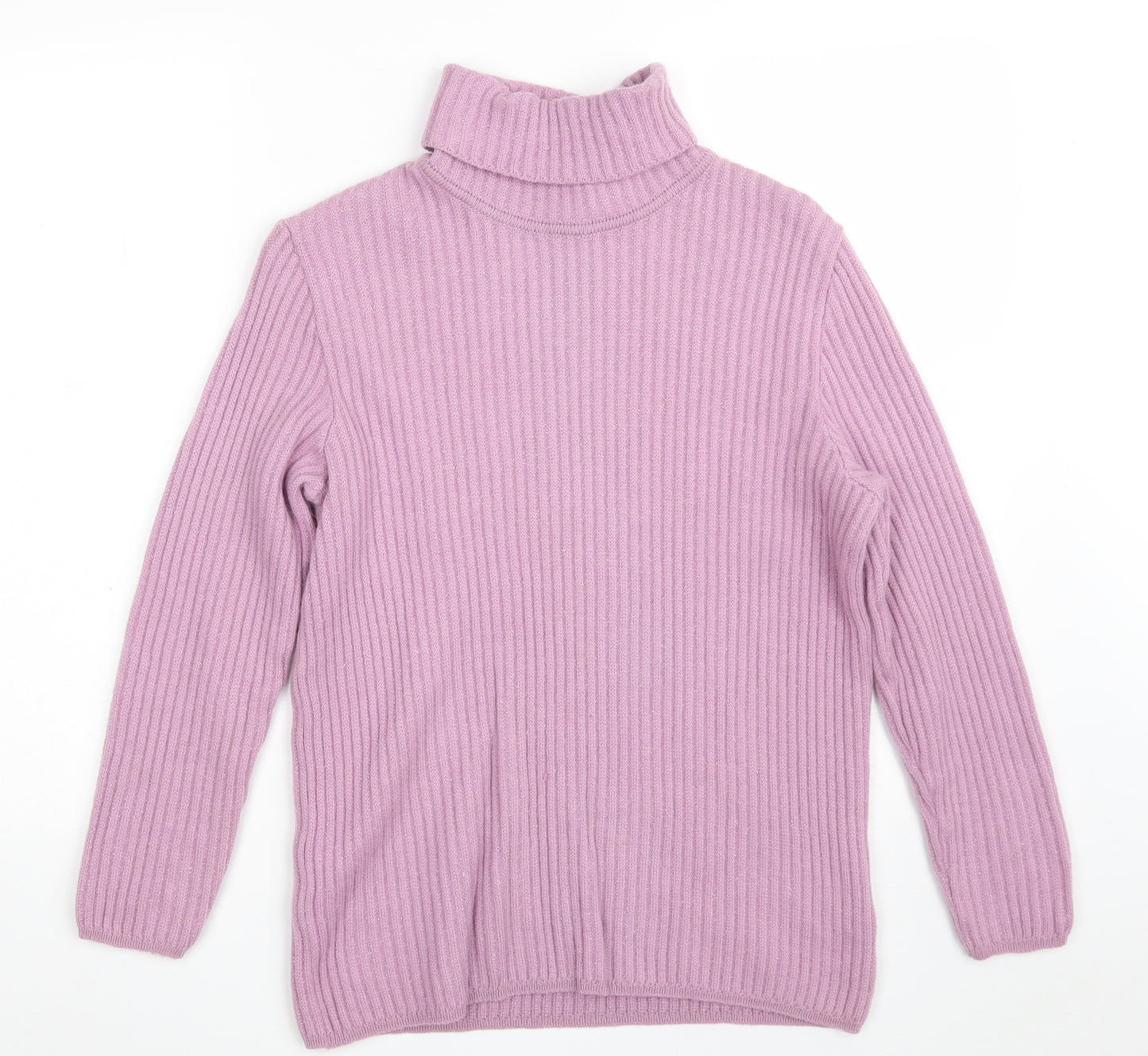 Basler Womens Pink High Neck  Wool Pullover Jumper Size 12