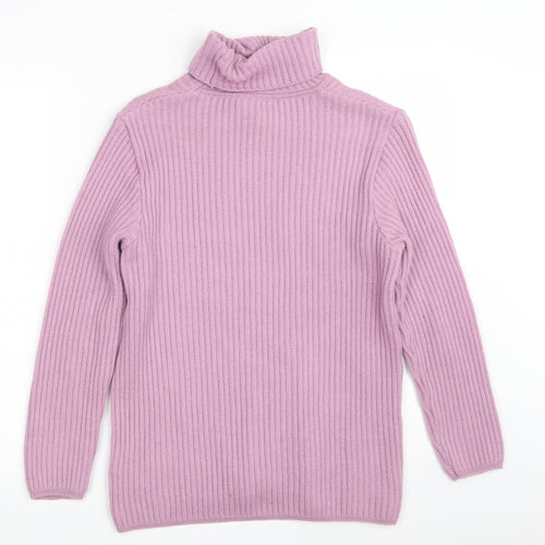 Basler Womens Pink High Neck  Wool Pullover Jumper Size 12