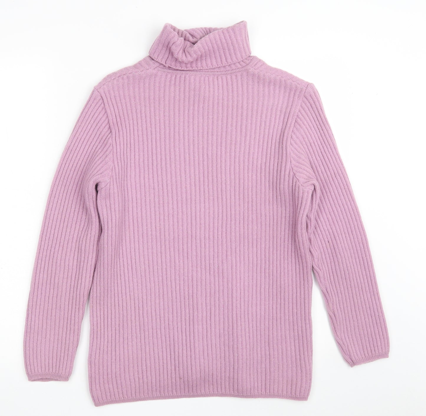 Basler Womens Pink High Neck  Wool Pullover Jumper Size 12