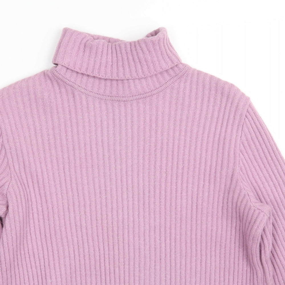 Basler Womens Pink High Neck  Wool Pullover Jumper Size 12