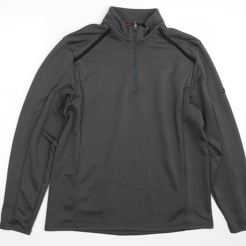 Slazenger Mens Grey  Polyester Pullover Sweatshirt Size XL