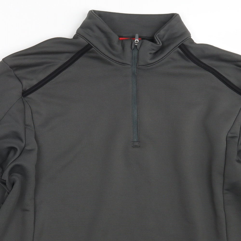Slazenger Mens Grey  Polyester Pullover Sweatshirt Size XL