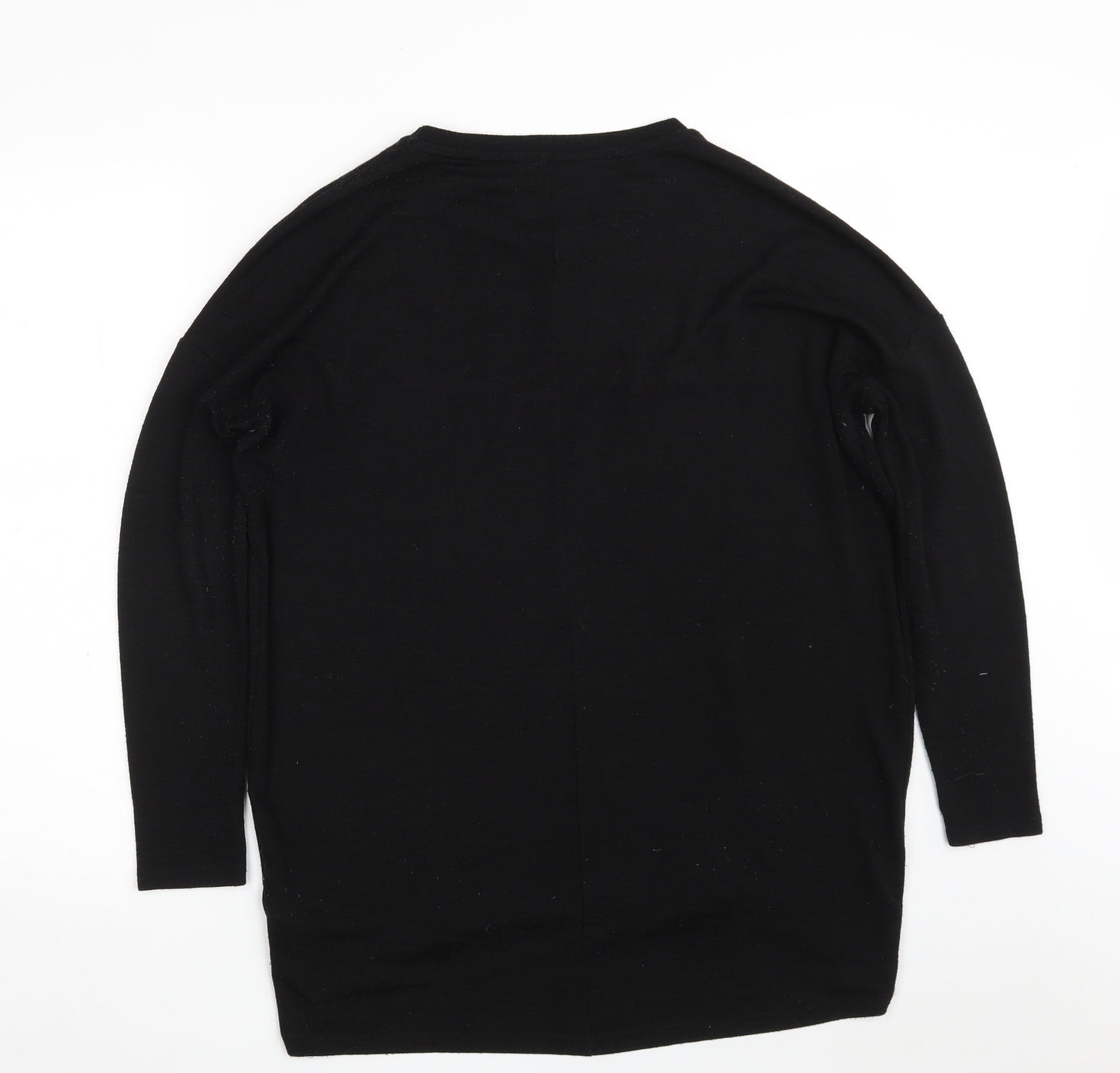 New Look Womens Black Round Neck  Viscose Pullover Jumper Size M