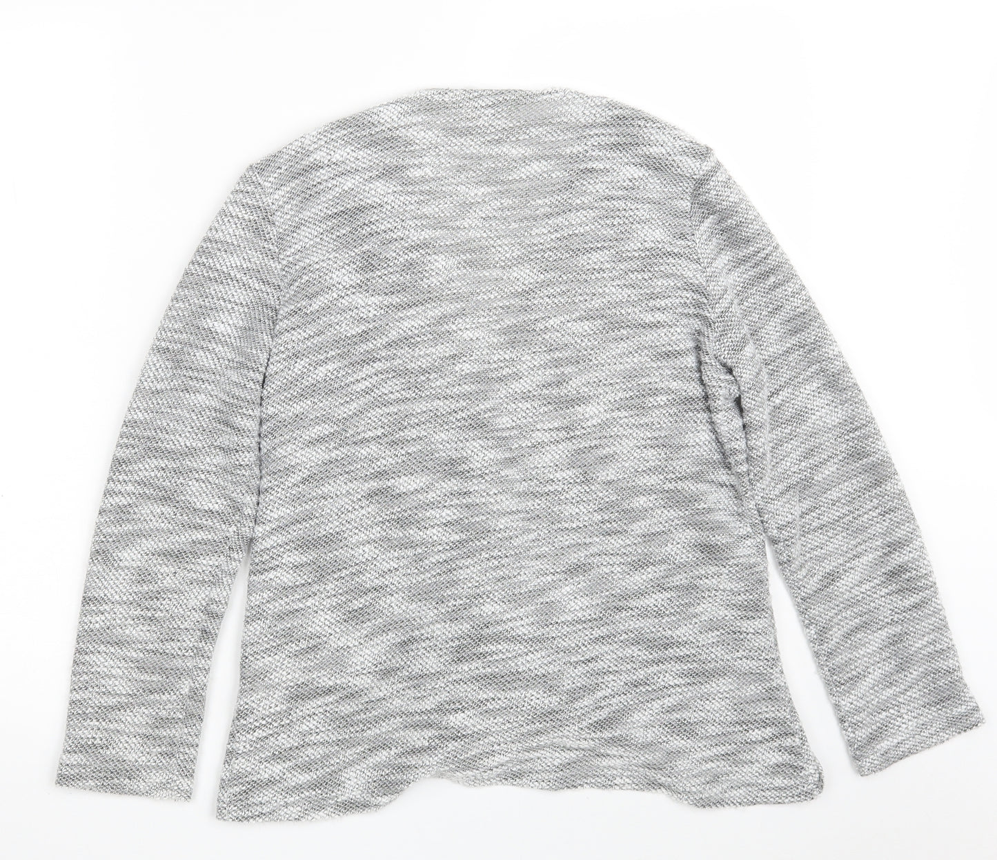 Dorothy Perkins Womens Grey V-Neck  Polyester Wrap Jumper Size 12