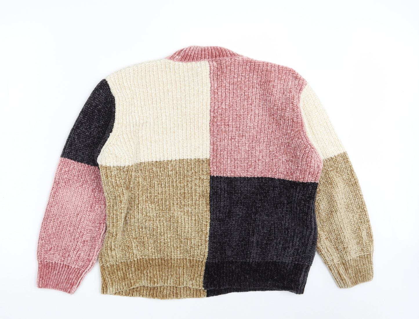 New Look Womens Multicoloured Crew Neck  Polyester Pullover Jumper Size M