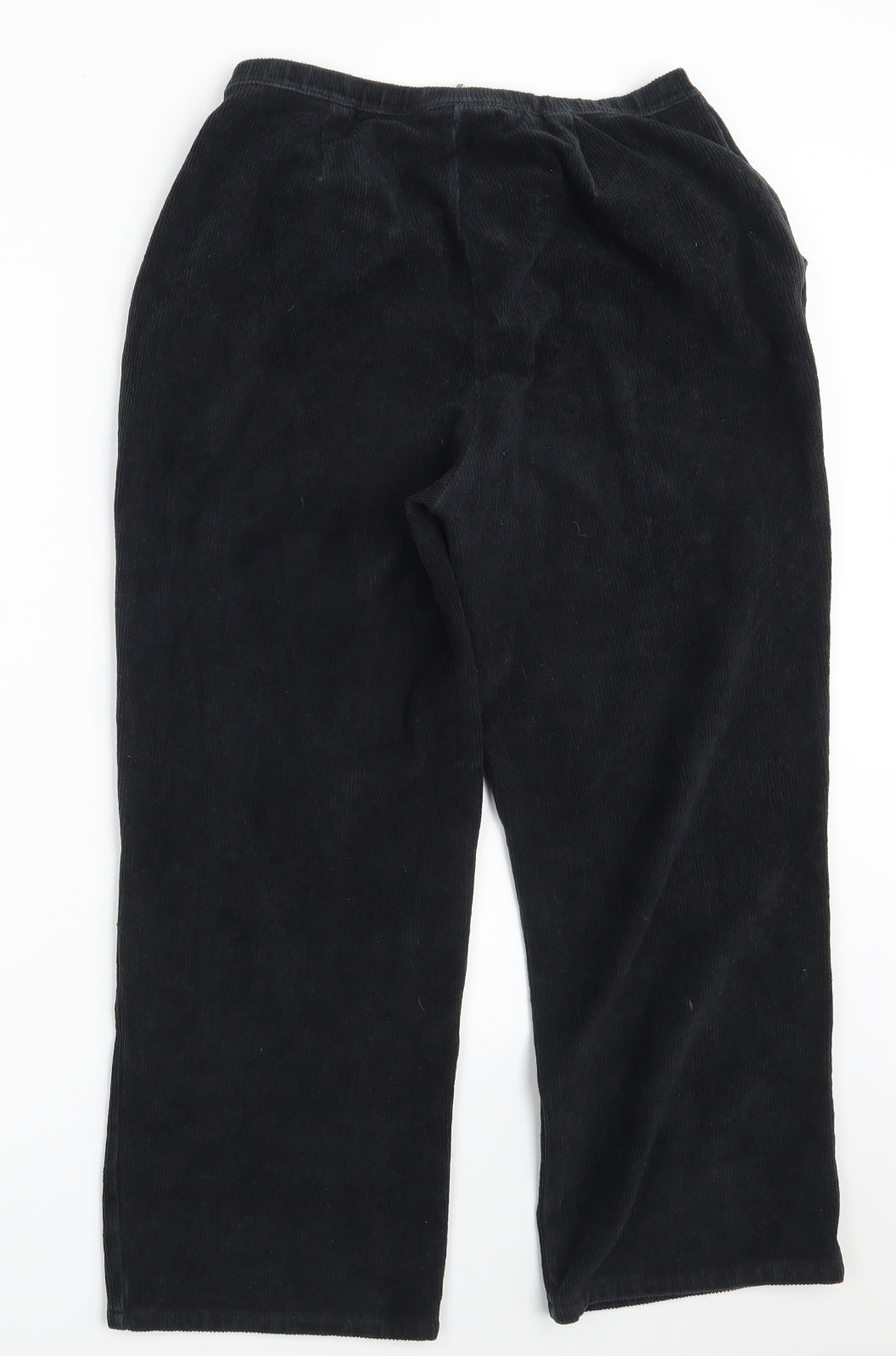 L.L. Bean Womens Black  Cotton Cropped Trousers Size M L23 in Regular