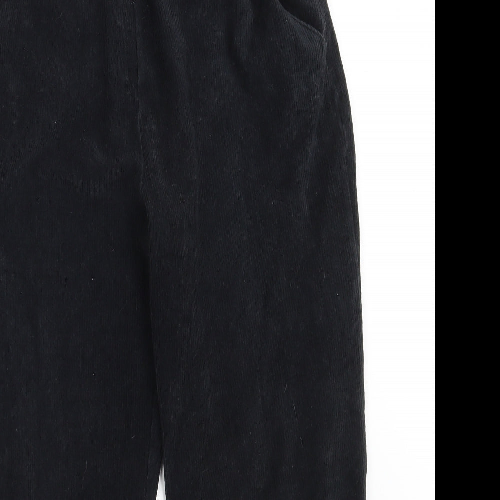L.L. Bean Womens Black  Cotton Cropped Trousers Size M L23 in Regular