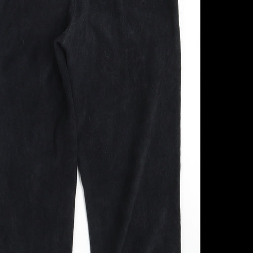 L.L. Bean Womens Black  Cotton Cropped Trousers Size M L23 in Regular