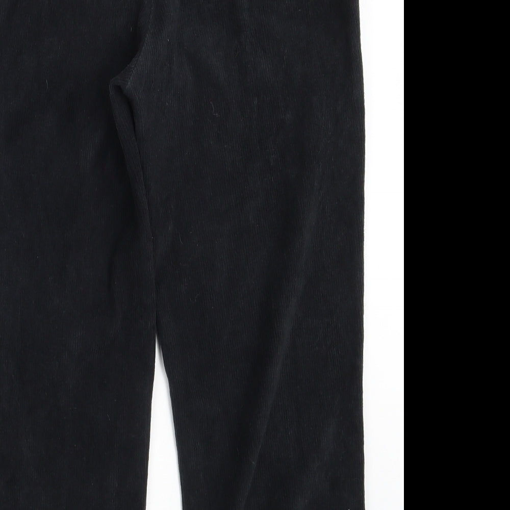 L.L. Bean Womens Black  Cotton Cropped Trousers Size M L23 in Regular