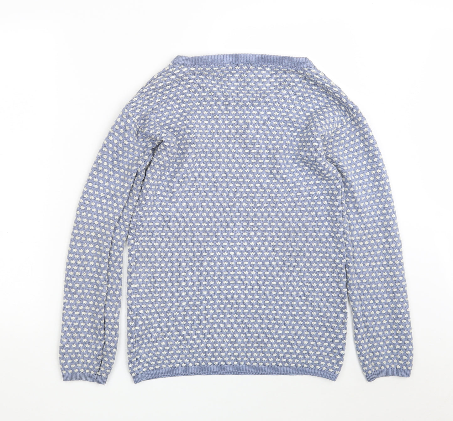 C&A Womens Blue Round Neck  Acrylic Pullover Jumper Size L