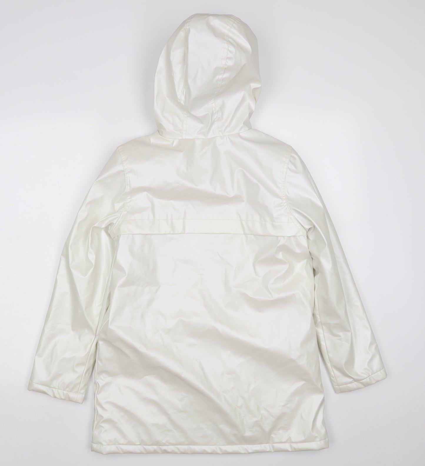 Marks and Spencer Girls White   Jacket Coat Size 11-12 Years  Zip