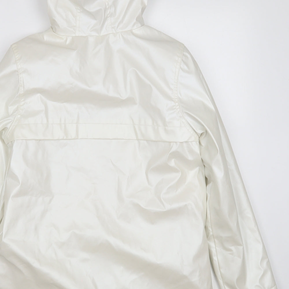 Marks and Spencer Girls White   Jacket Coat Size 11-12 Years  Zip