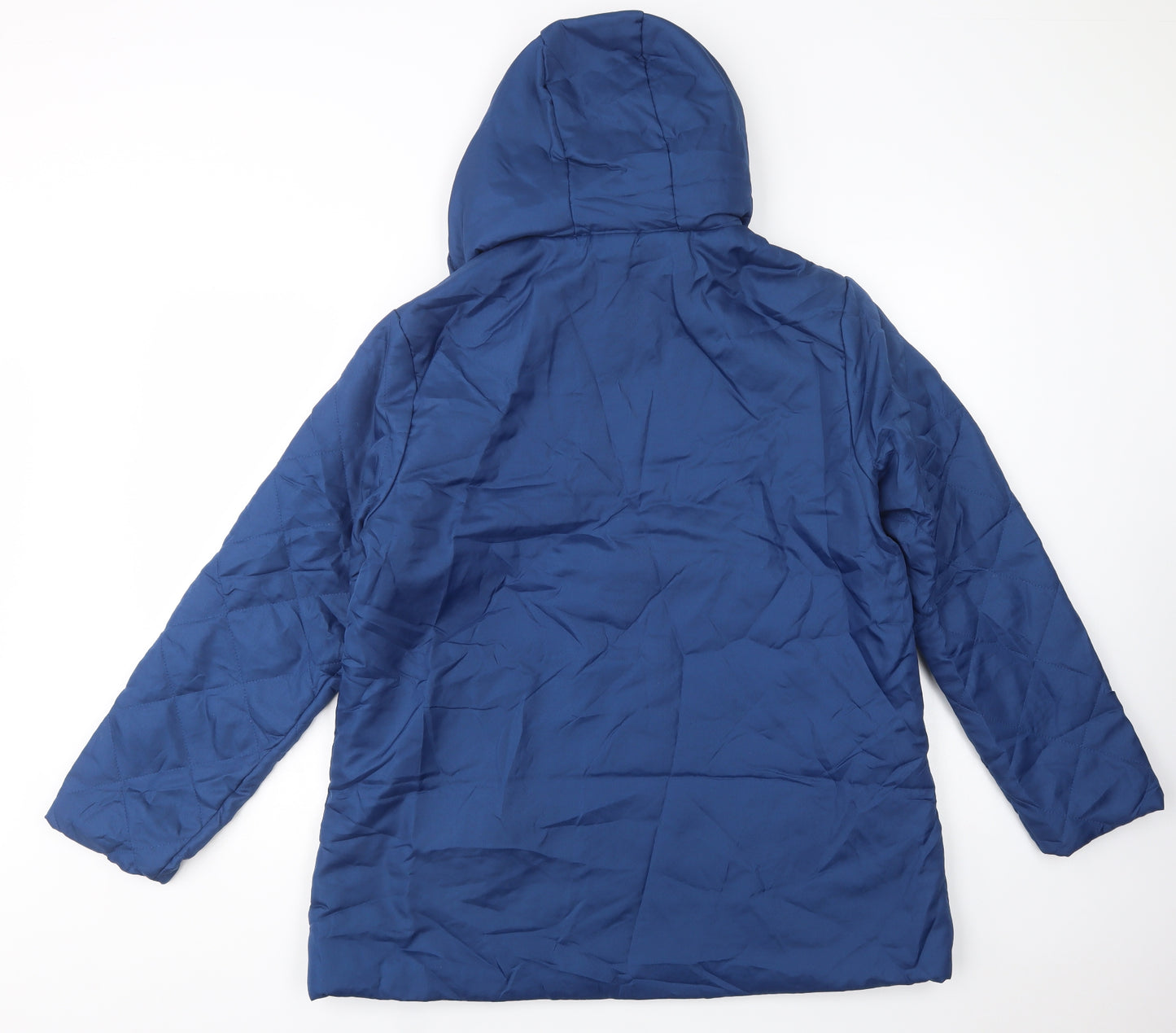 Anne De Lancay Womens Blue   Quilted Jacket Size M  Zip