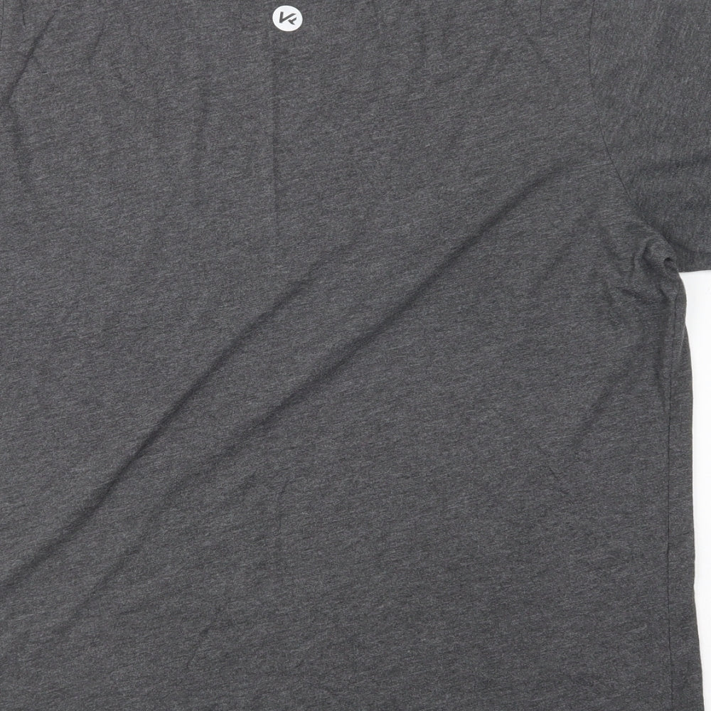 Koncept Mens Grey  Cotton  T-Shirt Size L Crew Neck