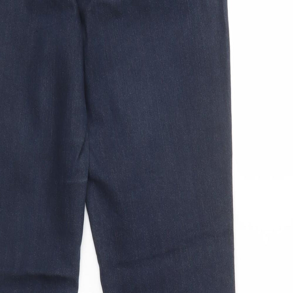 Dunnes Stores Womens Blue  Cotton Straight Jeans Size 12 L32 in Regular Button