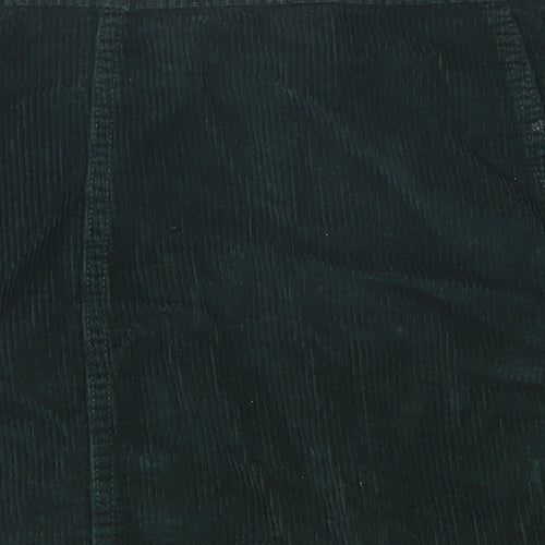 Denim Co. Womens Green  Cotton Mini Skirt Size 12   Button