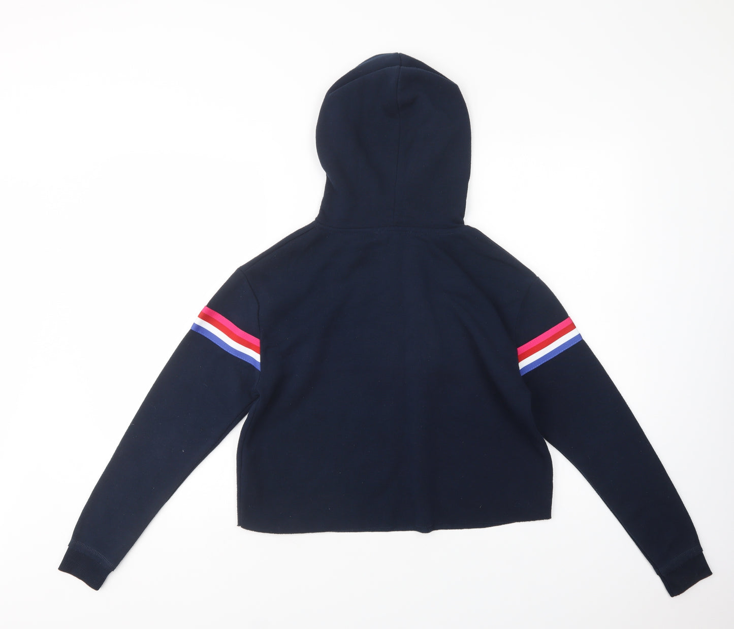 Primark Womens Blue Striped Polyester Pullover Hoodie Size 6  Pullover