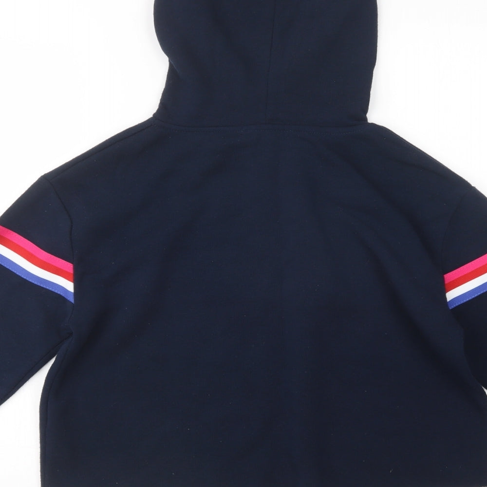 Primark Womens Blue Striped Polyester Pullover Hoodie Size 6  Pullover