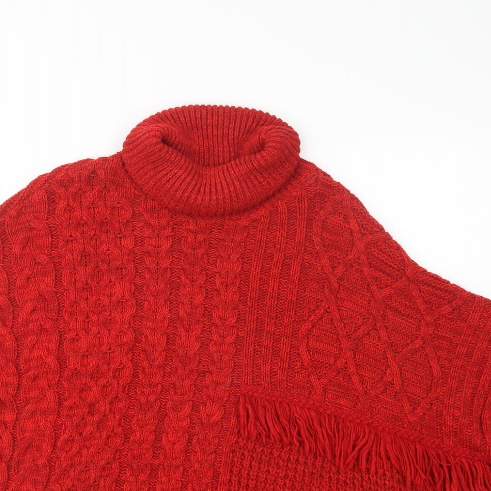 NEXT Girls Red   Overcoat Poncho Size 11-12 Years  Pullover
