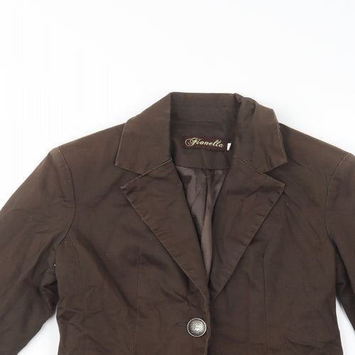 Fionella Womens Green   Jacket Blazer Size XS  Button