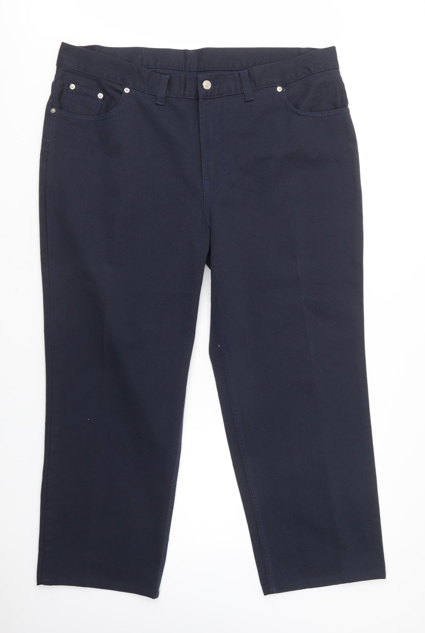 Levi's Mens Blue  Cotton Straight Jeans Size 42 in L30 in Regular Button