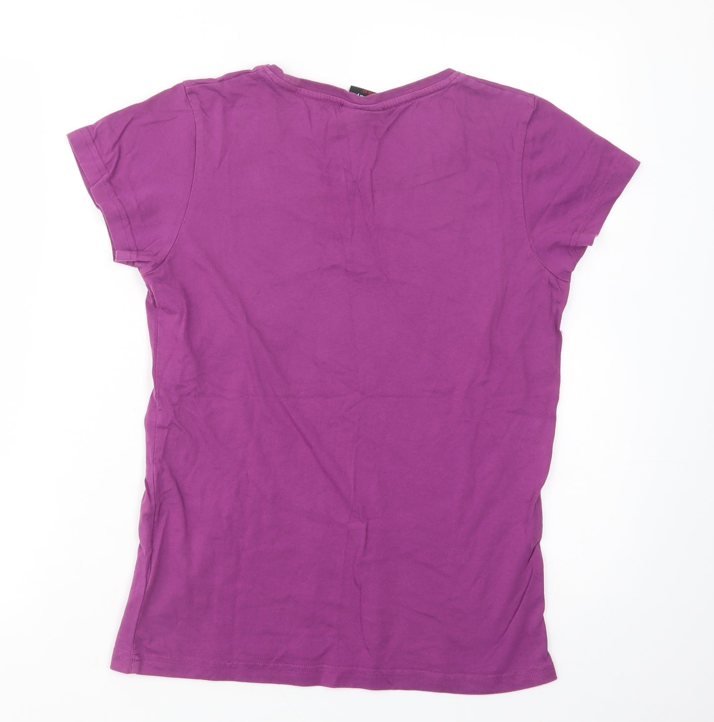 Canterbury Womens Purple  Cotton Basic T-Shirt Size 12 Crew Neck