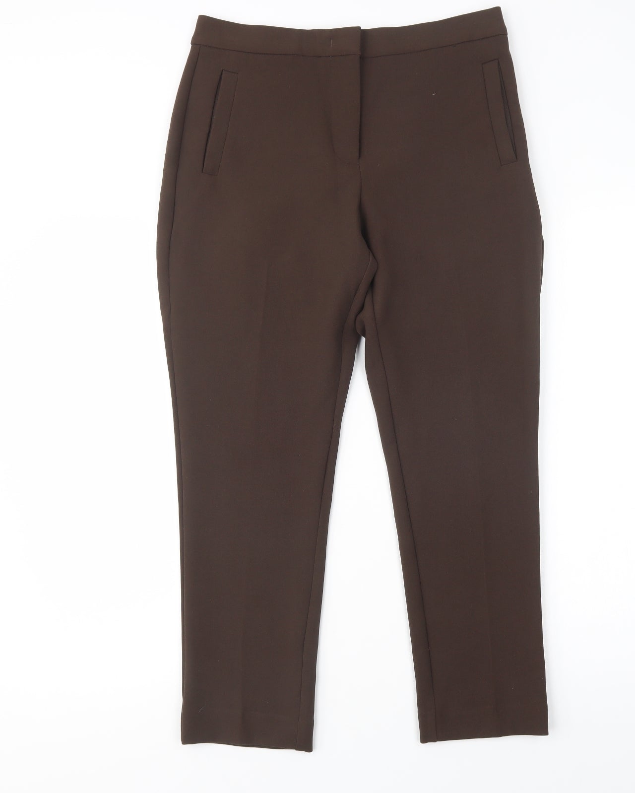 Autograph Womens Brown  Polyester Dress Pants Trousers Size 10 L25 in Regular Button