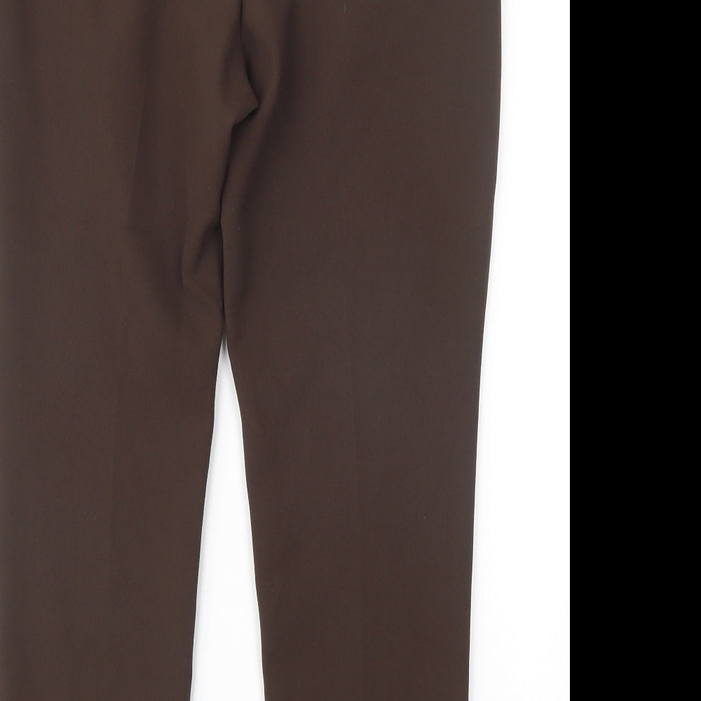 Autograph Womens Brown  Polyester Dress Pants Trousers Size 10 L25 in Regular Button