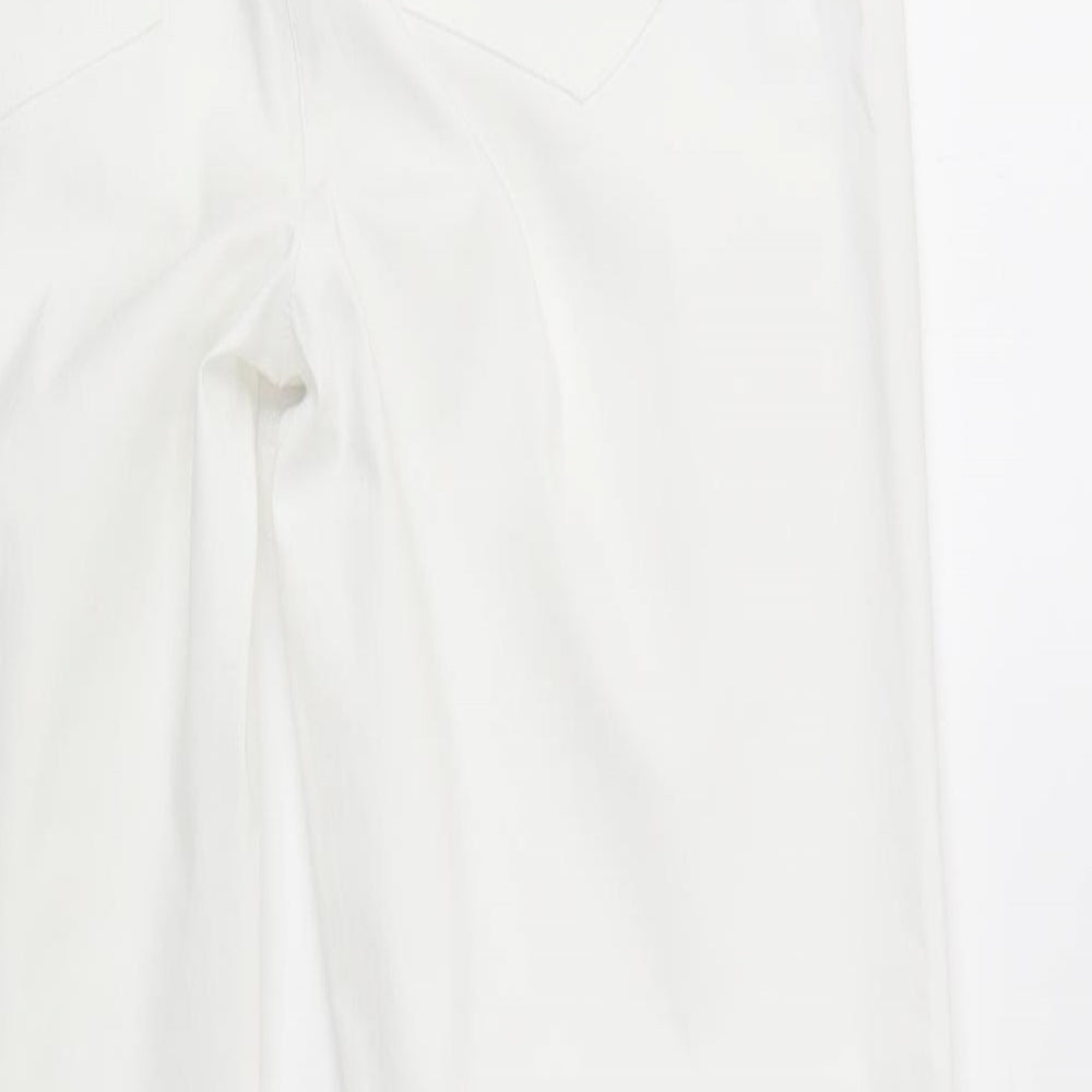 Robell Womens White  Viscose Jegging Trousers Size 10 L27 in Regular