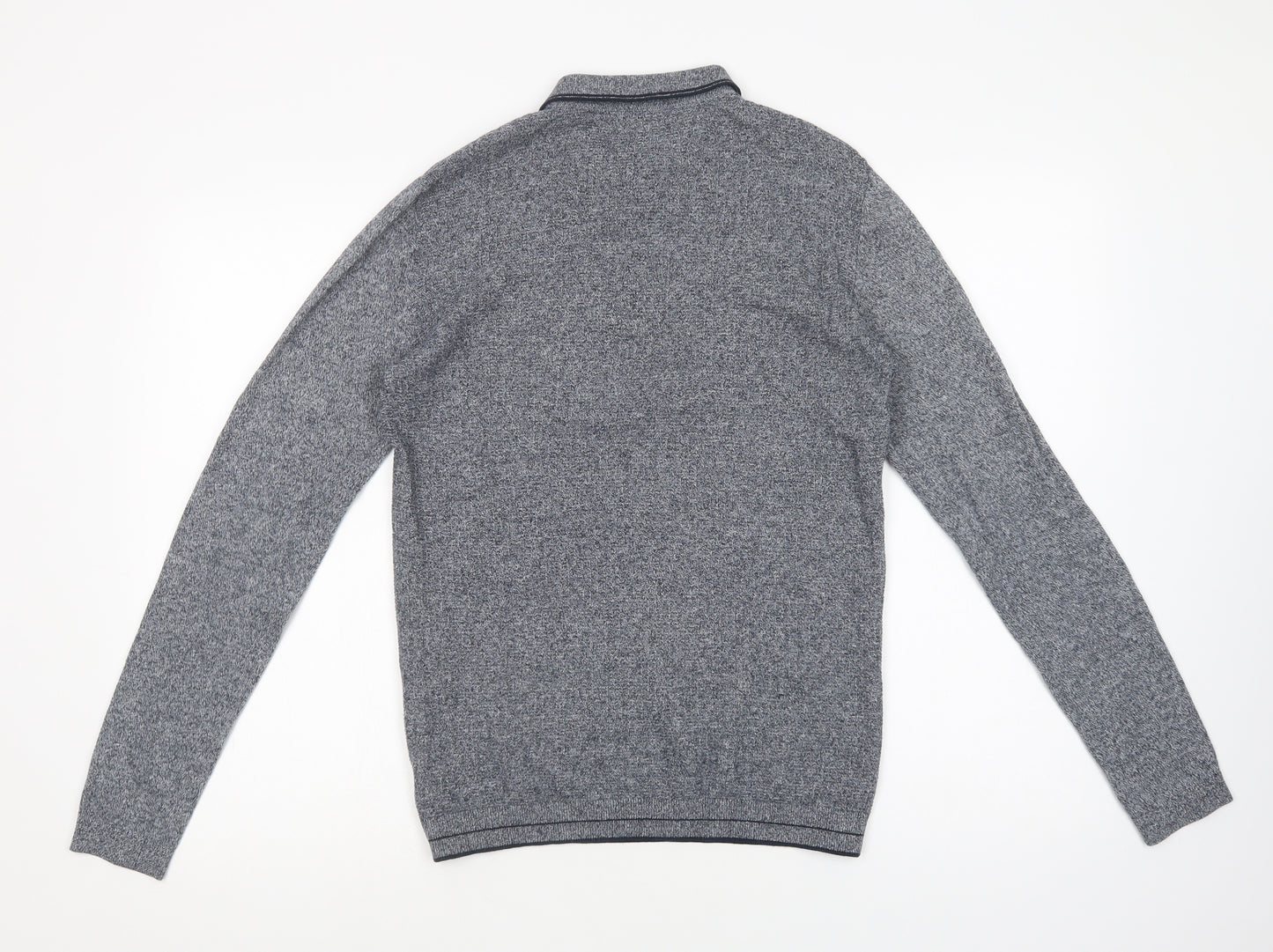 NEXT Boys Grey  Cotton Pullover Polo Size 13 Years Collared Button