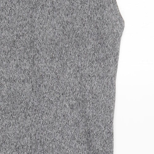 Azalea Womens Grey Mock Neck  Polyester Tunic Jumper Size M