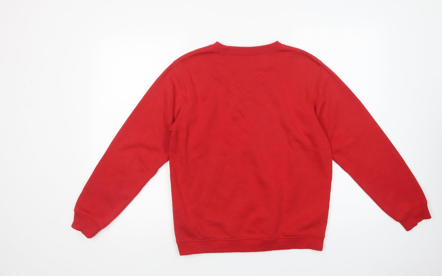 School Life Boys Red  Cotton Pullover Sweatshirt Size 12-13 Years  Pullover - School Wear