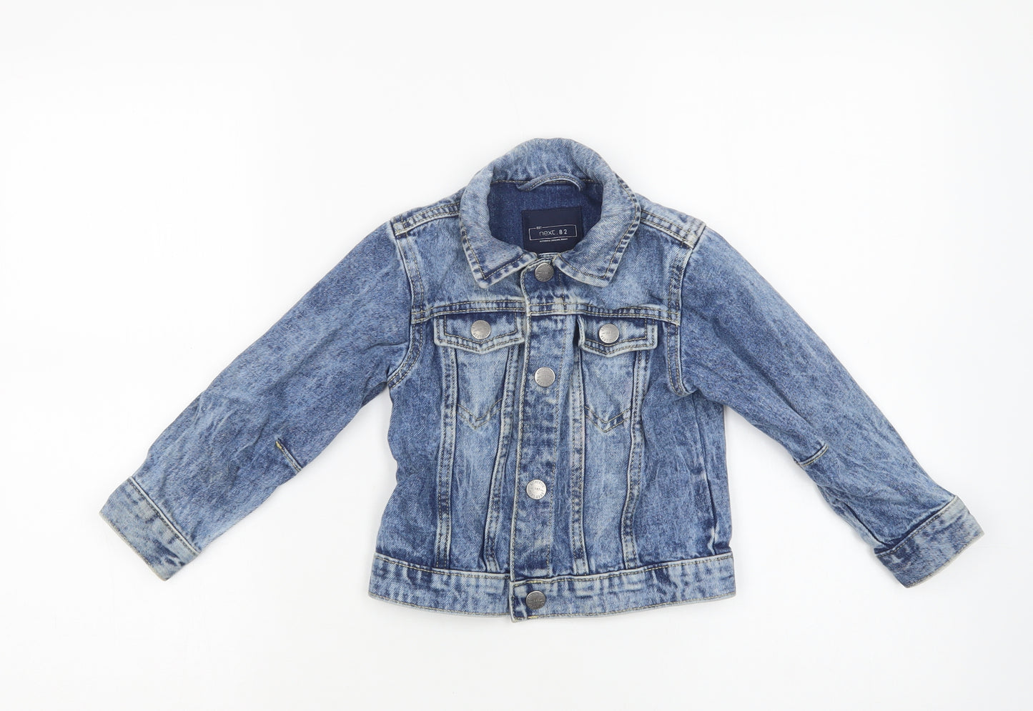 NEXT Girls Blue   Basic Jacket Jacket Size 3-4 Years  Button