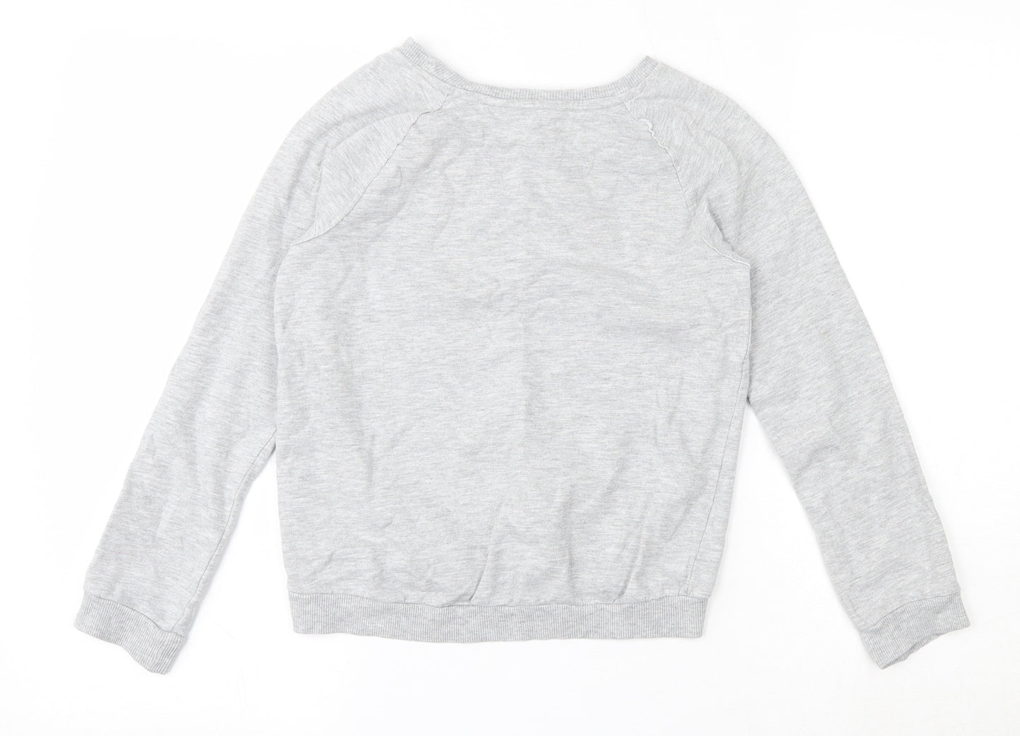 H&M Girls Grey  Cotton Pullover Sweatshirt Size 9-10 Years