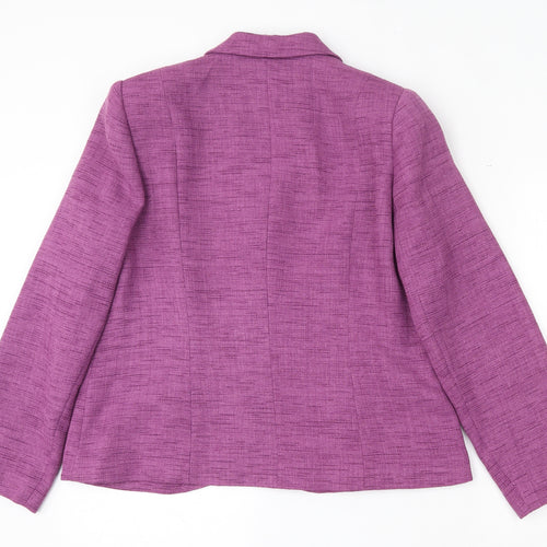 Eastex Womens Purple  Polyester Jacket Suit Jacket Size 14