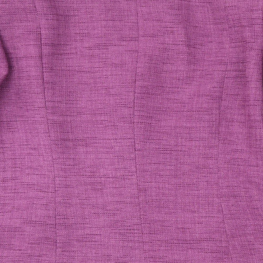 Eastex Womens Purple  Polyester Jacket Suit Jacket Size 14