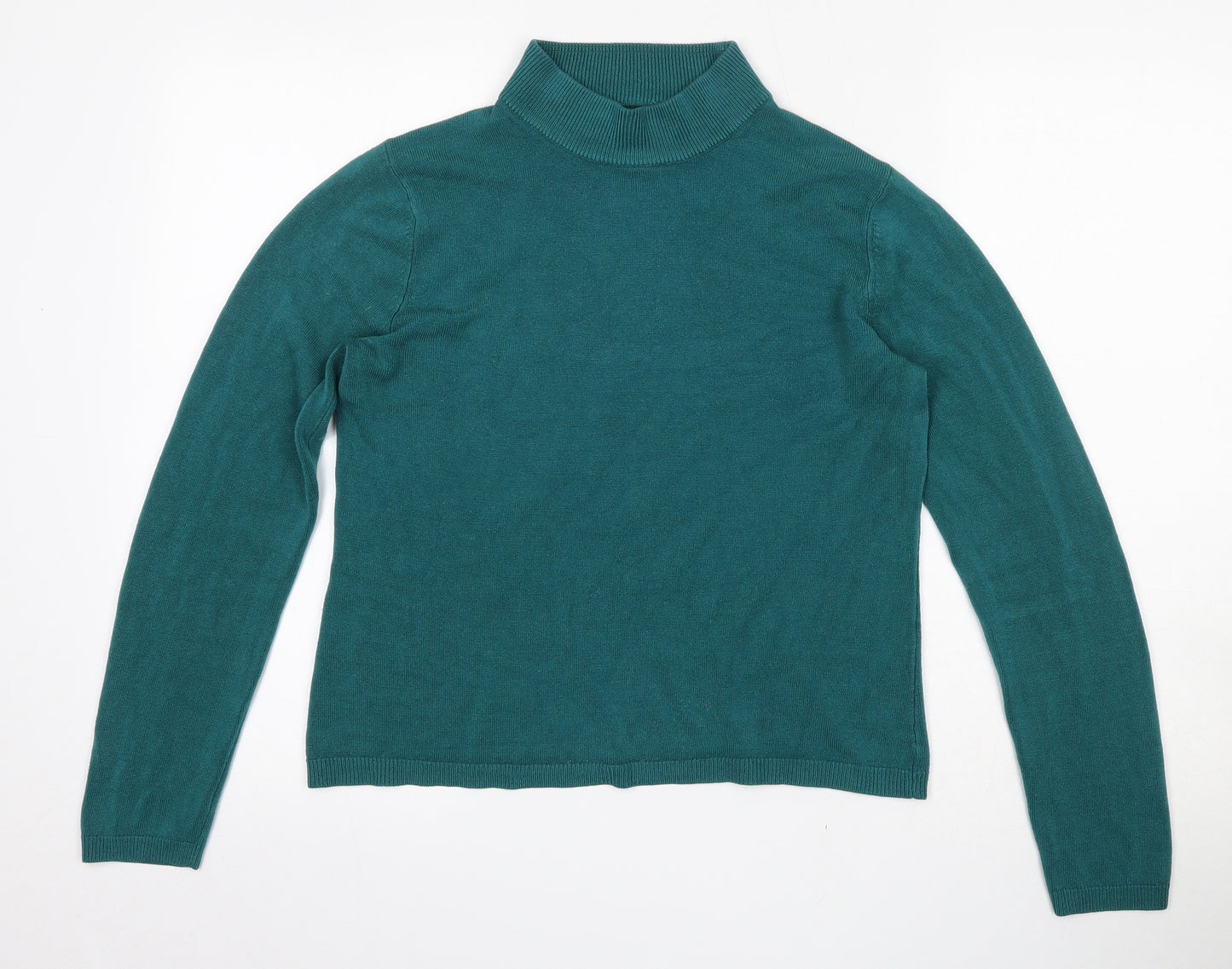Papaya Womens Green Round Neck  Acrylic Pullover Jumper Size 14
