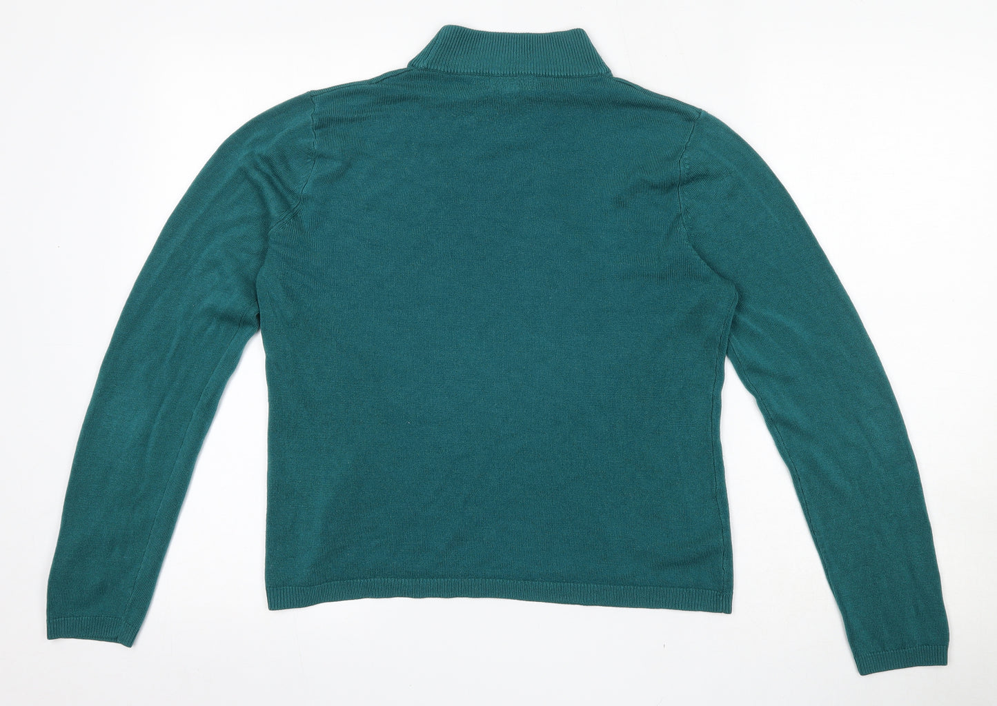 Papaya Womens Green Round Neck  Acrylic Pullover Jumper Size 14