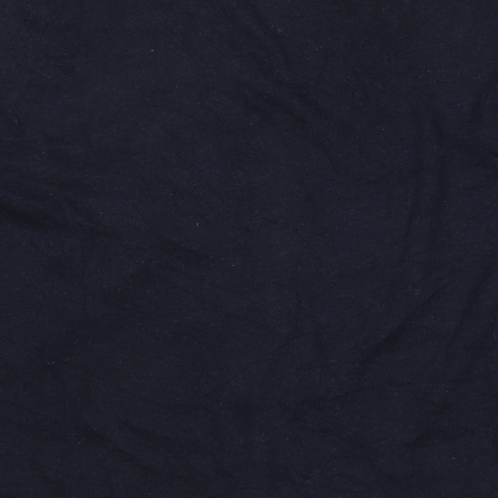 White Stuff Womens Blue Round Neck  100% Cotton Cardigan Jumper Size 12