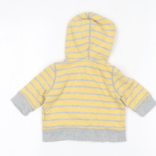 Gap Baby Yellow Striped 100% Cotton Full Zip Jumper Size 3-6 Months  Zip
