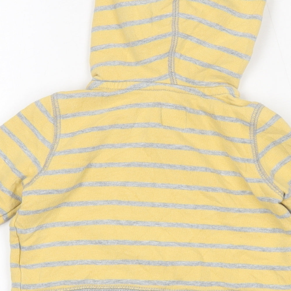 Gap Baby Yellow Striped 100% Cotton Full Zip Jumper Size 3-6 Months  Zip