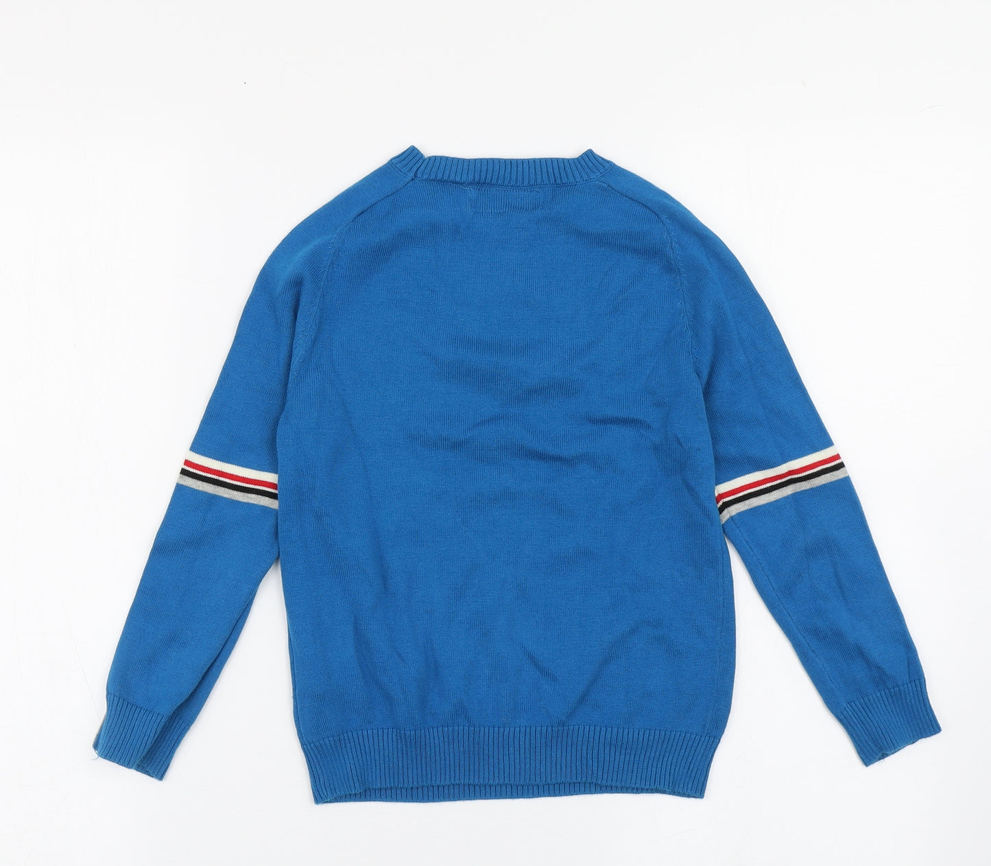 NEXT Boys Blue Round Neck  100% Cotton Pullover Jumper Size 6 Years  Pullover