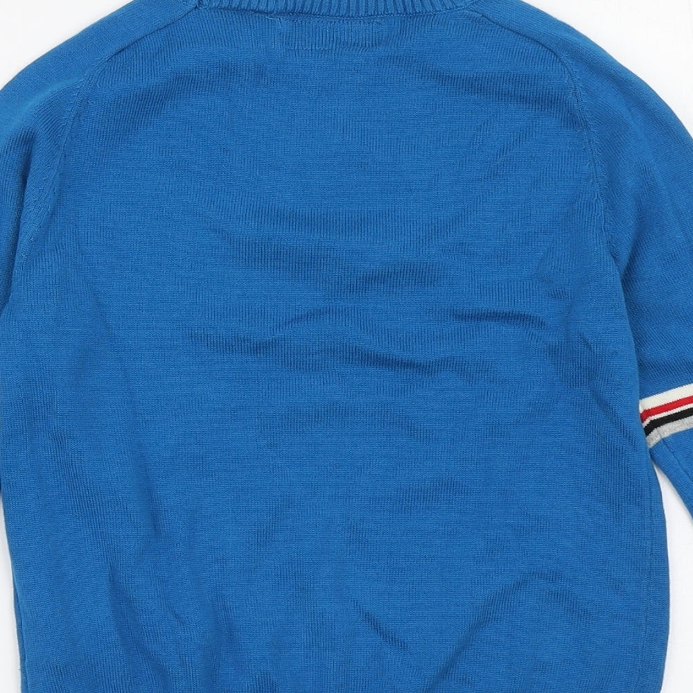 NEXT Boys Blue Round Neck  100% Cotton Pullover Jumper Size 6 Years  Pullover