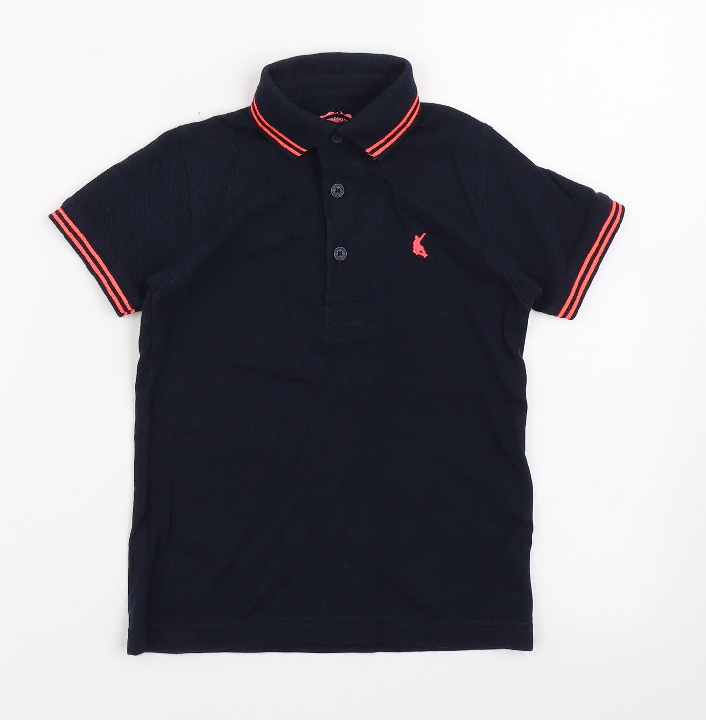 Blue Zoo Boys Blue  100% Cotton Basic Polo Size 4-5 Years Collared Pullover