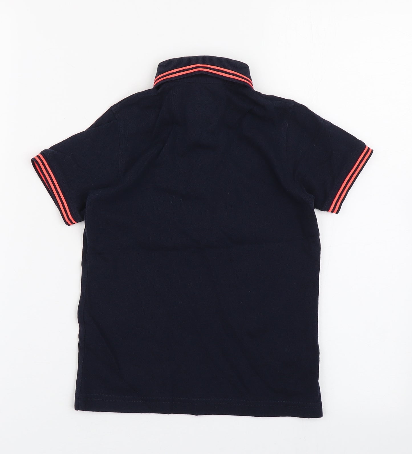 Blue Zoo Boys Blue  100% Cotton Basic Polo Size 4-5 Years Collared Pullover