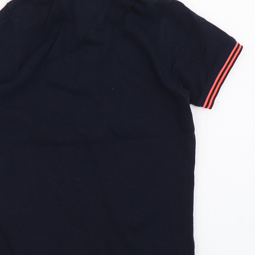 Blue Zoo Boys Blue  100% Cotton Basic Polo Size 4-5 Years Collared Pullover